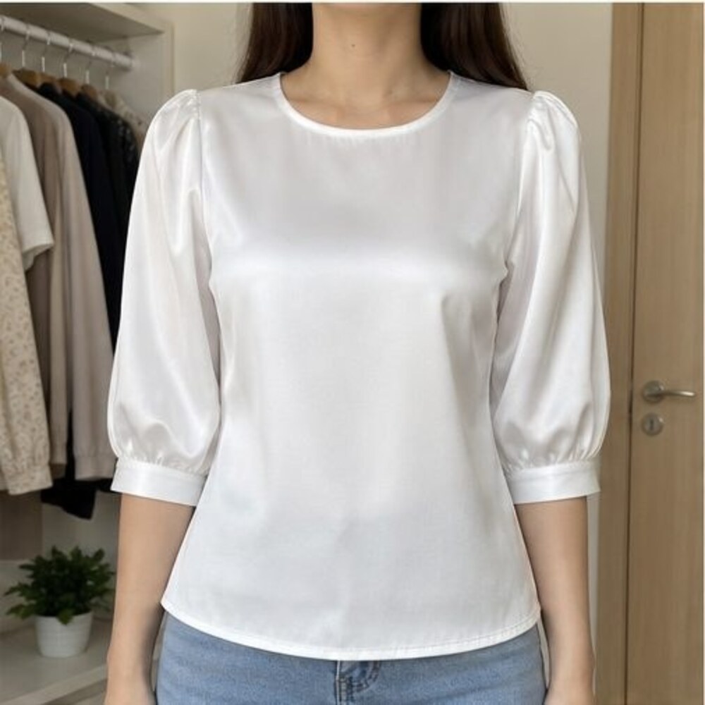 White Ruffle Blouse - Picture 2 of 6